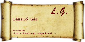 László Gál névjegykártya